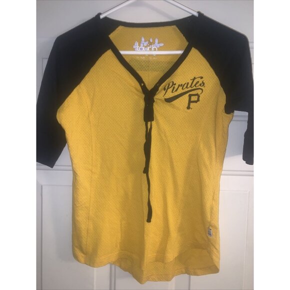 Pittsburgh Pirates Touch by Alyssa Milano Women's T-shirt Yellow XS - Picture 1 of 3